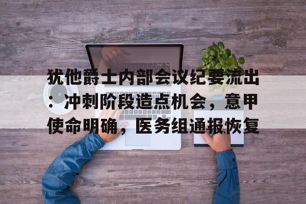 米兰体育官网登录入口-犹他爵士内部会议纪要流出：冲刺阶段造点机会，意甲使命明确，医务组通报恢复